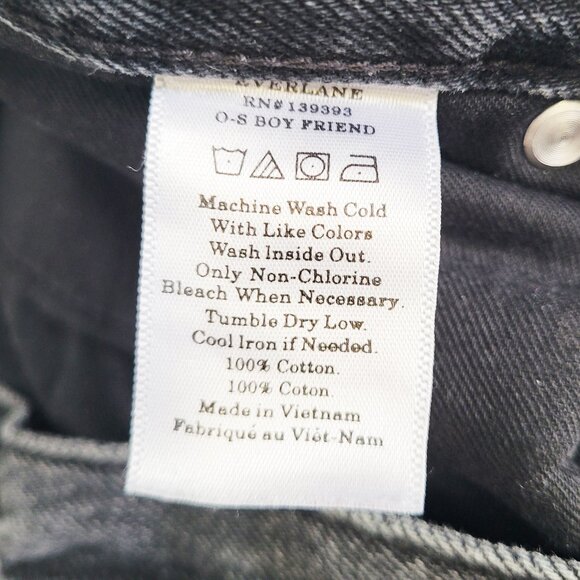 Everlane OS Boyfriend Regular Washed Black Jeans - Size 27 - Picture 10 of 13